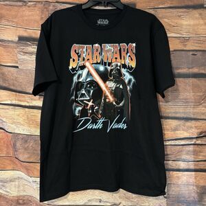 Star Wars Darth Vader Lightning Graphic T-Shirt Mens Large L Black Mad Engine